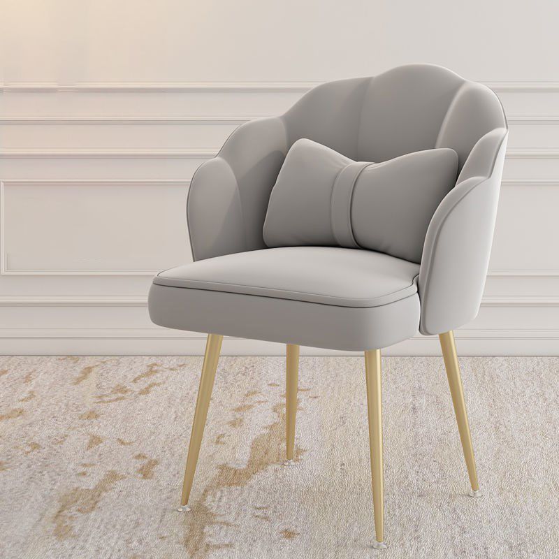 Silla de tareas de terciopelo sin brazo estilo moderno de back back en casa silla de oficina