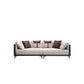 Contemporary Stain-Resistant Faux Leather Sofa/Sectional with Pillowed Back Cushions Clearhalo 'furn' 'furn_sectionals' 'Furniture' 'furniture_sectionals' 'Living Room Furniture' 'Sectionals' 1200x1200_54d4863f-2a5c-4873-b4e8-f2021f6dbf52