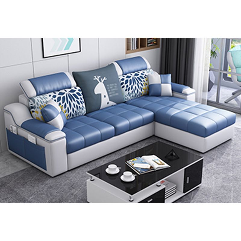 Modern Scooped Arm Sectional 106.3"L x 57"W x 35.43"H High Back Sofa with Storage Clearhalo 'furn' 'furn_sectionals' 'Furniture' 'furniture_sectionals' 'kitchen' 'kitchen_sectionals' 'Living Room Furniture' 'Sectionals' 1200x1200_54d4d255-861e-46b3-bc29-cdb780278cf3