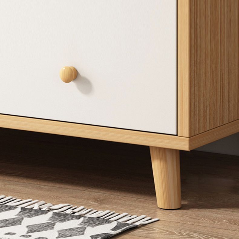 Modern Rectangle Storage Cabinet with Drawer Wooden Accent Cabinet