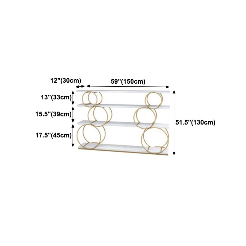 11.81"W Bookshelf Glam Style Open Back Bookcase for Office Study Room Home Clearhalo 'Bookcases' 'furn' 'furn_bookcases' 'Furniture' 'furniture_bookcases' 'kitchen' 'kitchen_bookcases' 'Living Room Furniture' 'Office Furniture' 1200x1200_54d7b43a-2e17-4fac-baca-deaefdea6e1e