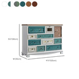 Nautical Bedroom Wooden Storage Chest Horizontal Chest with 10 Drawers