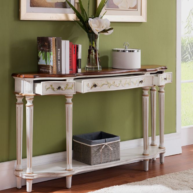 Victoria Wooden Console Table Free Form Console Sofa Table for Hall Clearhalo 'Console Tables' 'console_tables' 'Entry & Mudroom Furniture' 'furn' 'furn_console_tables' 'Furniture' 1200x1200_54d96236-e359-4910-a97f-b179133793a2