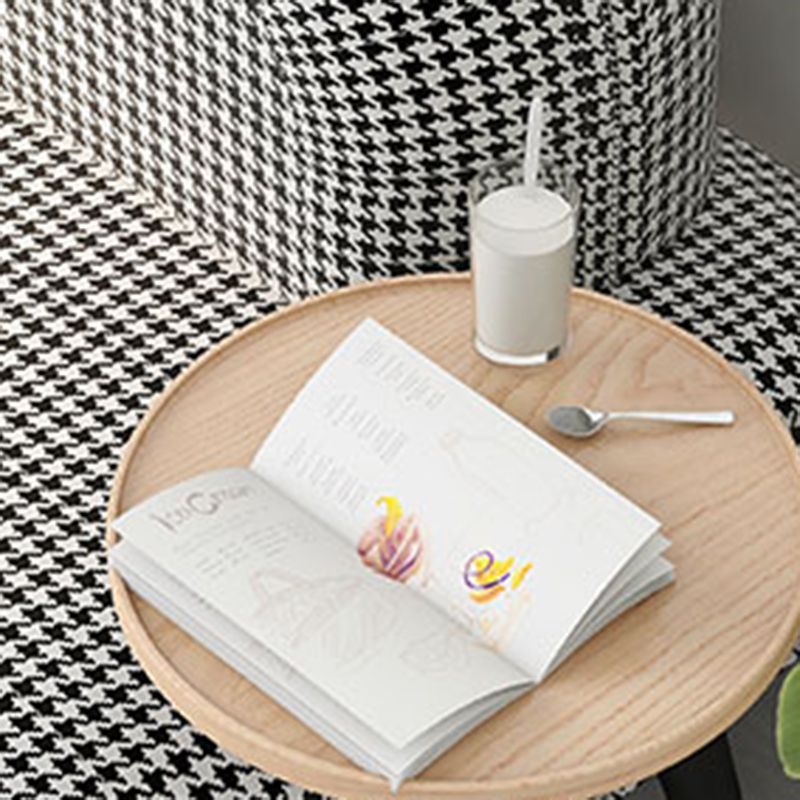 Contemporary Living Room Standard Recessed Arm Black Stationary Sofa