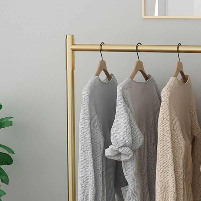 Zeitgenössischer Kleidungsregal Metall gerahmt Hanging Rail Entry Hall Tree