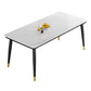 Metal 4 Legs Dining Table Contemporary Rectangle Stone Top Dining Table for Living Room Clearhalo 'Dining Tables & Seating' 'Dining Tables' 'dining_table' 'furn' 'furn_dining_table' 'Furniture' 'furniture_dining_table' 'Kitchen & Dining Furniture' 'kitchen' 'kitchen_dining_table' 1200x1200_54dd8827-b694-4814-a32b-7a3d06360217