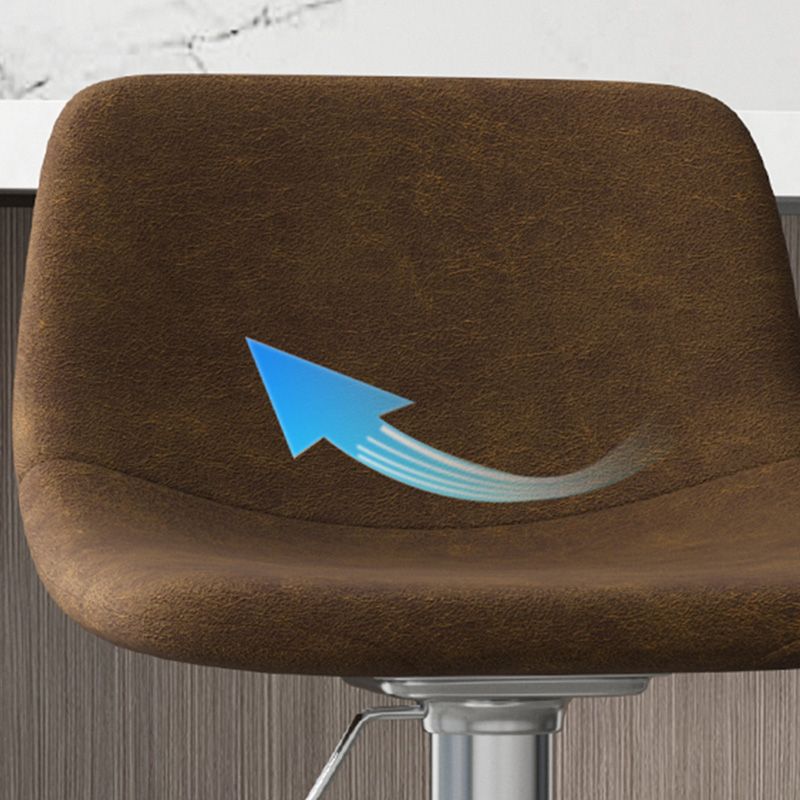 Contemporary Metal Bar Stool Backrest Indoor Counter Stool with Leather Seat Clearhalo 'Bar Furniture' 'Bar Stools' 'bar_stools' 'furn' 'furn_bar_stools' 'furniture_bar_stools' 'Kitchen & Dining Furniture' 'kitchen&dining_furn' 'kitchen' 'kitchen_furn' Furniture' 1200x1200_54ddae4e-853c-4523-95ff-4d4cc5bf7cf4