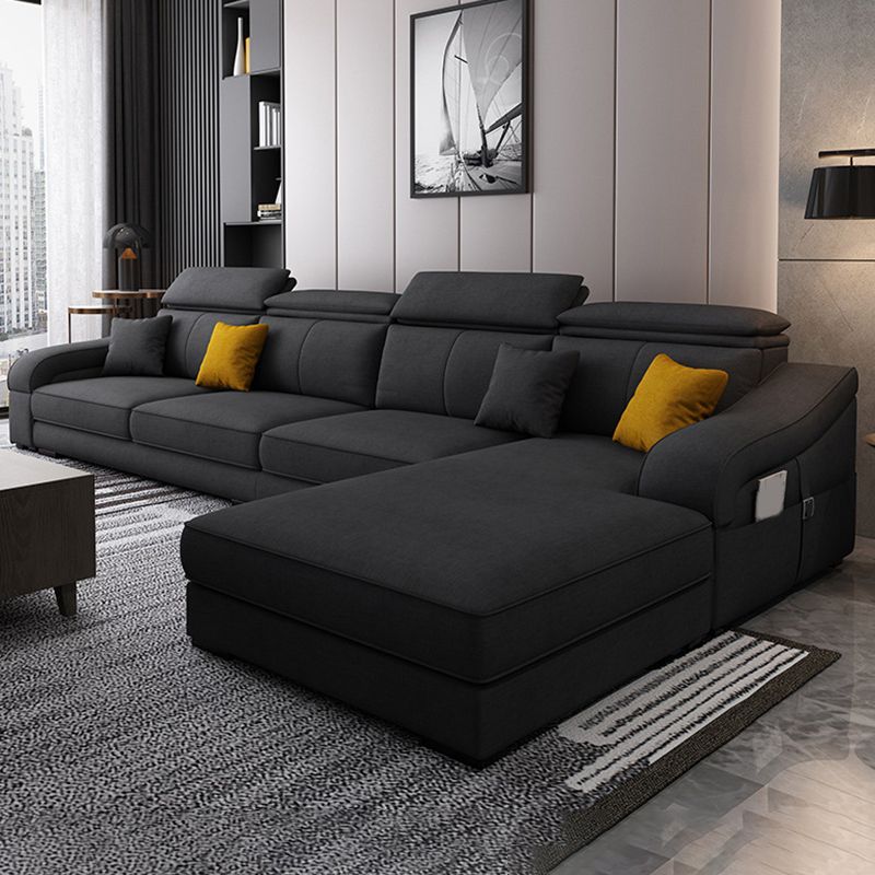 Divano a 4 posti moderno di metà secolo e cuscino da cuscino da cuscino cucito di divano posteriore