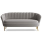 Glam Living Room Velvet Sofa Sewn Pillow Back Settee with Brass Legs Clearhalo 'Furniture' 'furniture_sofas' 'Living Room Furniture' 'Sofa' 'sofas' 1200x1200_54de8dd4-7430-431f-b906-4bd8e23adff1