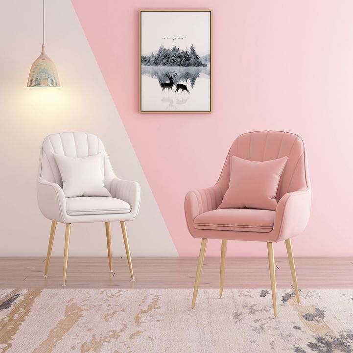 Metal Contemporary Home Side Chair Parsons Chair 18'' Wide Chair for Kitchen Clearhalo ' kitchen&dining_furn' 'Dining Chairs' 'Dining Tables & Seating' 'dining_chair' 'Furniture' 'furniture_dining_chair' 'Kitchen & Dining Furniture' 'kitchen' 1200x1200_54df44c3-cc95-49eb-9865-9abec8b418cd