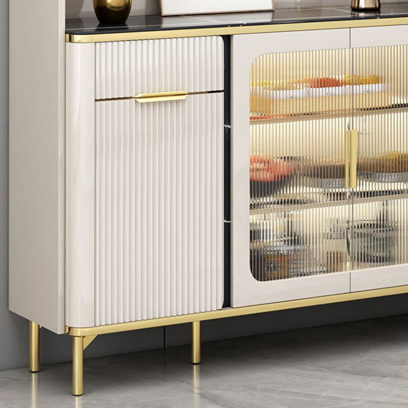 Modern Wood Dining Hutch Glass Doors Storage Cabinet with Doors Clearhalo 'Display & China Cabinets' 'display_china_cabinets' 'furn' 'furn_display_china_cabinets' 'Furniture' 'Kitchen & Dining Furniture' 1200x1200_54dfb2d9-7b38-4f20-a37c-46146c3b714a