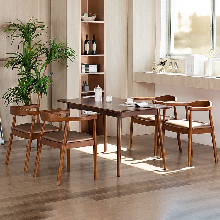Contemporary Home Arm Chair Open Back Upholstered Wood Dining Room Chair Clearhalo ' kitchen&dining_furn' 'Dining Chairs' 'Dining Tables & Seating' 'dining_chair' 'furn' 'furn_dining_chair' 'Furniture' 'furniture_dining_chair' 'Kitchen & Dining Furniture' 'kitchen' 1200x1200_54e30a86-ed71-479a-a0ea-a5618c0fbaf4