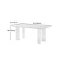 Modern 1/2/4/5/7 Pieces Dining Set Rectangle Stone Dining Table Set in White