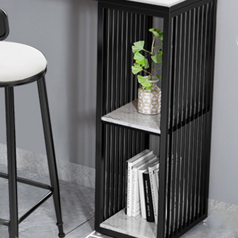 Contemporary Bar Dining Table Stone Rectangle Bar Table with Sled Base Clearhalo 'Bar Furniture' 'Bar Tables' 'bar_tables' 'furn' 'furn_bar_tables' 'Furniture' 'furniture_bar_tables' 'Kitchen & Dining Furniture' 1200x1200_54e4d2fd-87f8-483e-8892-cd79f9ac5334