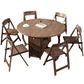 Mid-Century Modern Dining Table Round Solid Wood Brown Dining Table for Home Use Clearhalo ' dining_table' 'Dining Tables & Seating' 'Dining Tables' 'furn' 'furn_dining_table' 'Furniture' 'furniture_dining_table' 'Kitchen & Dining Furniture' 'kitchen&dining_furn' 'kitchen' 'kitchen_dining_table' 1200x1200_54e4dd92-7701-4454-ade2-1208d79413f0