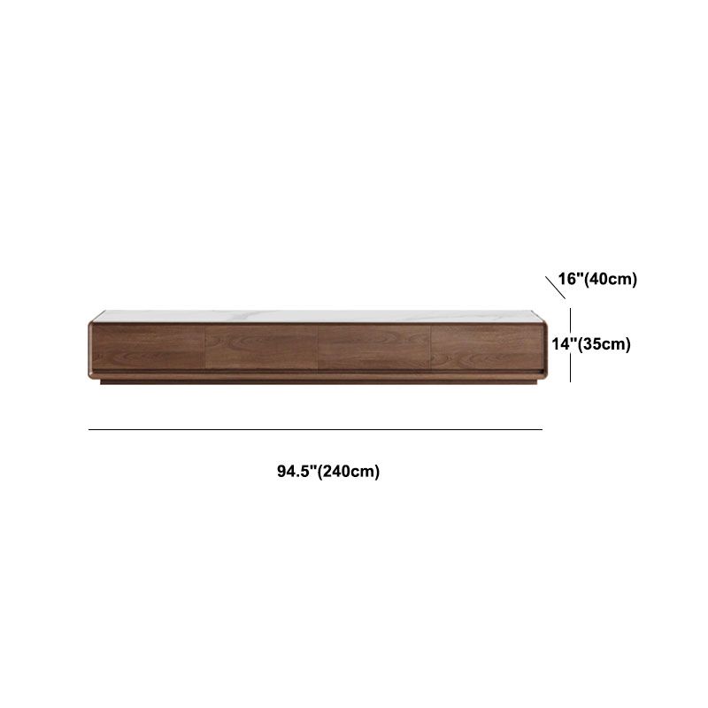 Console multimediale per TV contemporanea in legno Porta TV marrone con cassetti