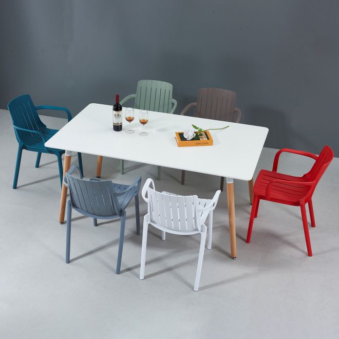 Modern Plastic Indoor-Outdoor Chairs Slat Back Arm Chair for Restaurant Clearhalo ' kitchen&dining_furn' 'Dining Chairs' 'Dining Tables & Seating' 'dining_chair' 'furn' 'furn_dining_chair' 'Furniture' 'furniture_dining_chair' 'Kitchen & Dining Furniture' 'kitchen' 1200x1200_54e52c49-ff34-4dfd-925f-c31e504d8297