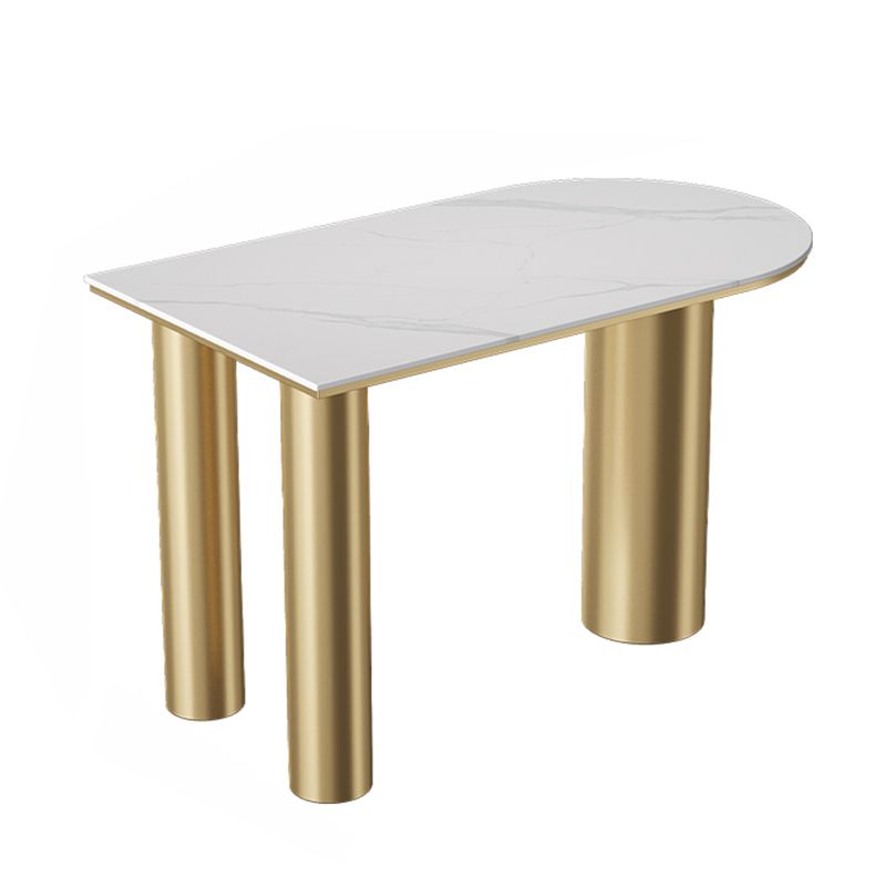 White Stone Top Counter-height Pub Table Contemporary Legs Bar Dining Table Clearhalo 'Bar Furniture' 'Bar Tables' 'bar_tables' 'furn' 'furn_bar_tables' 'Furniture' 'Kitchen & Dining Furniture' 1200x1200_54e5b989-b231-457a-844f-0afd5f8e0da6