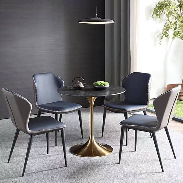 Round Two-Color Dining Table Sintered Stone Table Luxury with Tulip Base Clearhalo ' dining_table' 'Dining Tables & Seating' 'Dining Tables' 'furn' 'furn_dining_table' 'Furniture' 'furniture_dining_table' 'Kitchen & Dining Furniture' 'kitchen&dining_furn' 'kitchen' 'kitchen_dining_table' 1200x1200_54e7ca89-79c9-40d7-9df4-8808c1298908