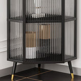 Industrial Curio Cabinet Metal Glass Doors Storage Cabinet with Legs for Living Room Clearhalo 'Display & China Cabinets' 'display_china_cabinets' 'furn' 'furn_display_china_cabinets' 'Furniture' 'Kitchen & Dining Furniture' 1200x1200_54e847c1-b8a1-4e01-9f4b-4b1bcfbc4e46