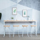Juego de mesa de pub rectangular moderna de 1/5 piezas, mesa de mostrador de madera con taburetes altos