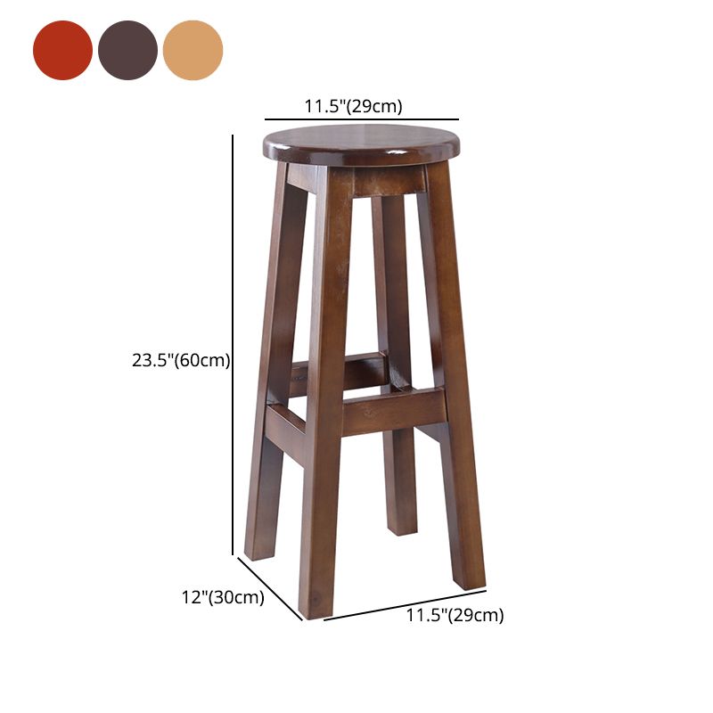 Contemporary Rubberwood Bar Stool Indoor Bar Stool with Wood Seat and Footrest Clearhalo 'Bar Furniture' 'Bar Stools' 'bar_stools' 'furn' 'furn_bar_stools' 'furniture_bar_stools' 'Kitchen & Dining Furniture' 'kitchen&dining_furn' 'kitchen' 'kitchen_furn' Furniture' 1200x1200_54ec0797-2aee-4f62-8a7e-303c4f4a148c