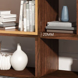 Libreria con libreria a goccia aperta in legno per la casa