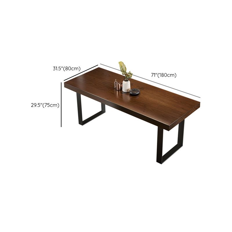 Mobili in legno massiccio marrone con sedie a corno di mucca 1/5/7 PC set di dinette moderna