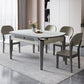 1/5/7/9 Pieces White Stainless Steel Top Dining Set for Home