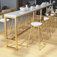 Mesa de comedor Glam Pub con tapa de madera maciza para sala de estar