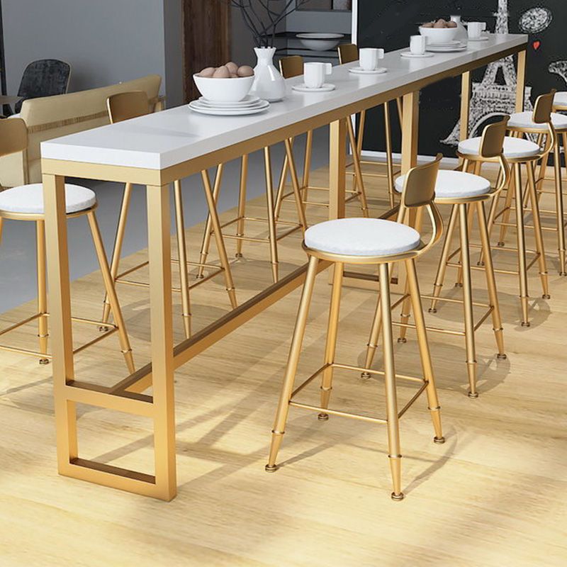 Mesa de comedor Glam Pub con tapa de madera maciza para sala de estar