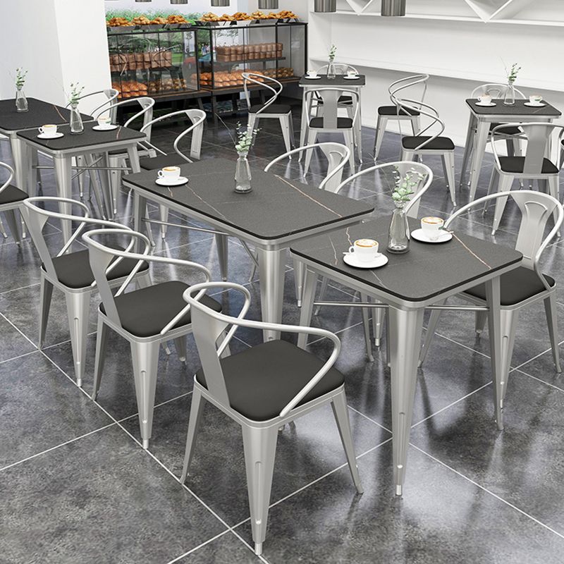 Industrial Sintered Stone Dinner Room Kitchen Table Black Table with Grey Frame for Dining Room Clearhalo ' dining_table' 'Dining Tables & Seating' 'Dining Tables' 'furn' 'furn_dining_table' 'Furniture' 'furniture_dining_table' 'Kitchen & Dining Furniture' 'kitchen&dining_furn' 'kitchen' 'kitchen_dining_table' 1200x1200_54f132c3-618b-4dd9-b12d-0062b6977af4