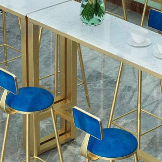 長方形バーダイニングテーブルフェイク大理石のカウンターハイツダイニングテーブル