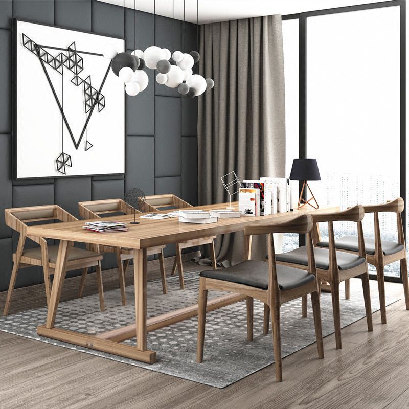 Desa di scrittura in legno massiccio rettangolare da 30 "H Desk rettangolare in legno massiccio