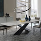 Sintered Stone Top Table for Restaurant Industrial Dining Table with Black Pedestal Base Clearhalo ' dining_table' 'Dining Tables & Seating' 'Dining Tables' 'furn' 'furn_dining_table' 'Furniture' 'furniture_dining_table' 'Kitchen & Dining Furniture' 'kitchen&dining_furn' 'kitchen' 'kitchen_dining_table' 1200x1200_54f5d3cb-c753-4765-97da-9dc63e0af53e