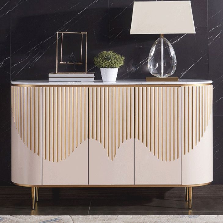Sideboard a buffet moderni con cassetti in legno ingegnerizzato e deposito per sala da pranzo