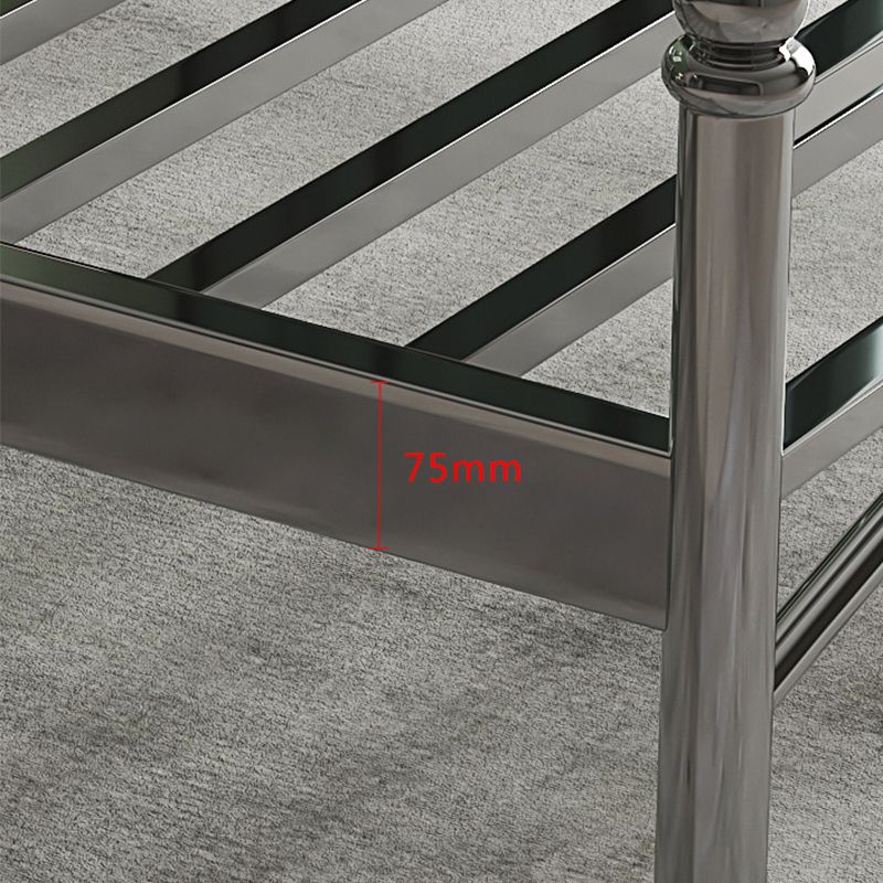 Lit de tête de couleur en argent moderne lit standard avec des jambes en métal