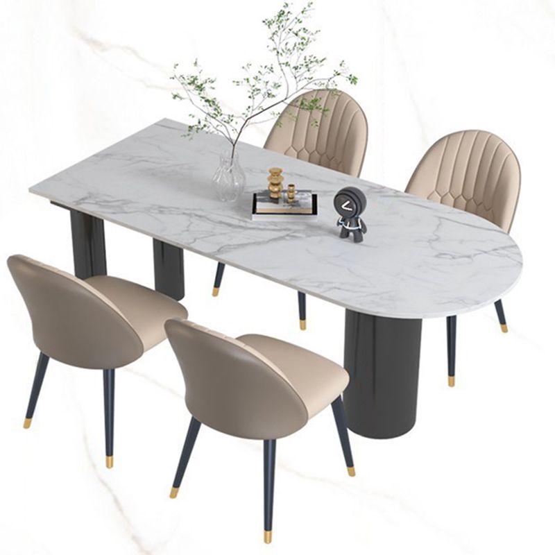 Minimalist Home Table and Chair Set 1/4/5 Pieces Sintered Stone Dining Furniture Clearhalo 'Dining Room Sets' 'Dining Tables & Seating' 'dining_room_set' 'furn' 'furn_dining_room_set' 'Furniture' 'Kitchen & Dining Furniture' 1200x1200_54f78052-77ed-496f-8ecc-c9ea756161e6