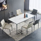 Modern Rectangle Dining Table Sintered Stone Dining Table with 4 Metal Legs Clearhalo ' dining_table' 'Dining Tables & Seating' 'Dining Tables' 'Furniture' 'furniture_dining_table' 'Kitchen & Dining Furniture' 'kitchen&dining_furn' 'kitchen' 'kitchen_dining_table' 1200x1200_54f7eff4-33f0-4971-9ddf-d8fa3a658ce1