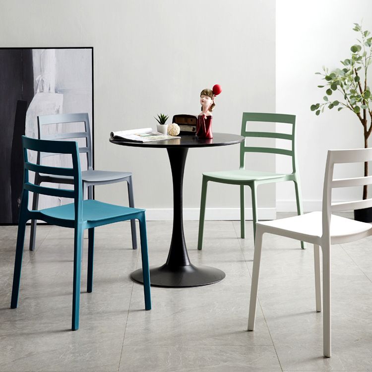 Minimalist Style Ladder Back Dining Chairs Plastic Dining Armless Chairs for Home Clearhalo ' kitchen&dining_furn' 'Dining Chairs' 'Dining Tables & Seating' 'dining_chair' 'furn' 'furn_dining_chair' 'Furniture' 'furniture_dining_chair' 'Kitchen & Dining Furniture' 'kitchen' 1200x1200_54fc0e47-42a0-4fdb-8ca8-fe19f1d7a1bb