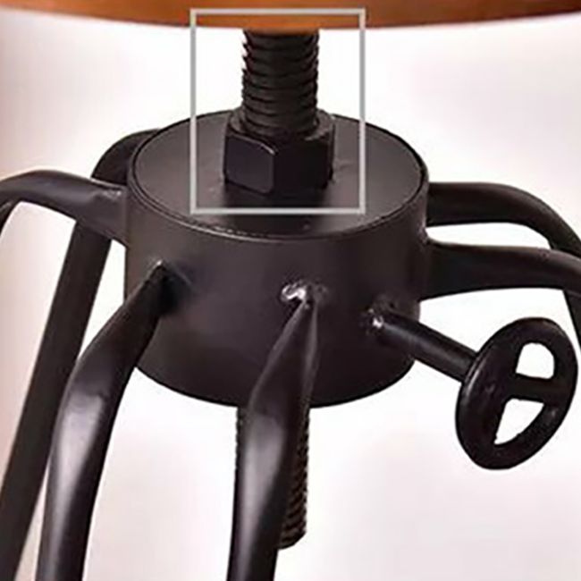 Mesa de altura lateral de estilo rústico tri pin de acento de acento de sofá redondo