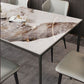 Industrial Style Sintered Stone Table 4 Legs Black Base Rectangle Table for Home Clearhalo ' dining_table' 'Dining Tables & Seating' 'Dining Tables' 'furn' 'furn_dining_table' 'Furniture' 'furniture_dining_table' 'Kitchen & Dining Furniture' 'kitchen&dining_furn' 'kitchen' 'kitchen_dining_table' 1200x1200_54fea6cd-bfd4-41ca-a635-472a7f9dc4ed