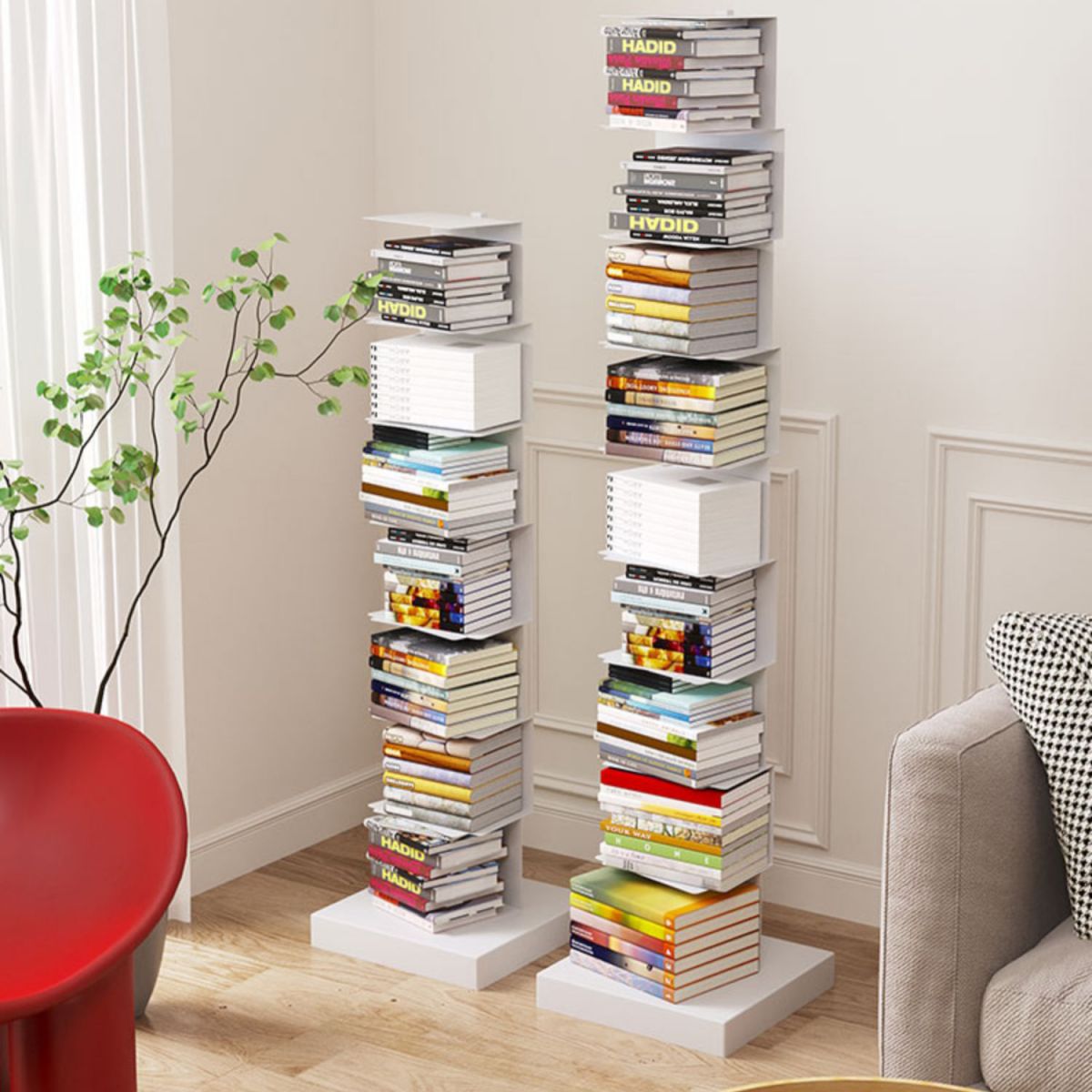13.78"W Bookshelf Contemporary Style Invisible Bookcase for Office Study Room Clearhalo 'Bookcases' 'furn' 'furn_bookcases' 'Furniture' 'furniture_bookcases' 'Office Furniture' 1200x1200_54fef60c-c90b-4157-9441-9df2cfe1bed3