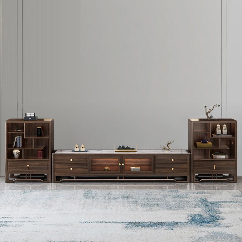 Glam TV Media Stand Tiroirs inclus TV Media Console avec pour le salon