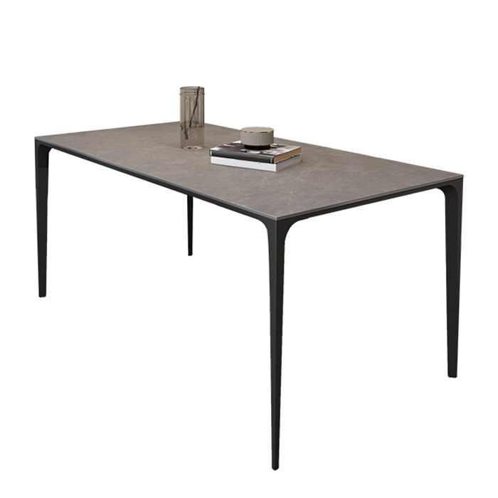 Mesa de comedor de estilo moderno Mesa rectangular de piedra sinterizada para el hogar