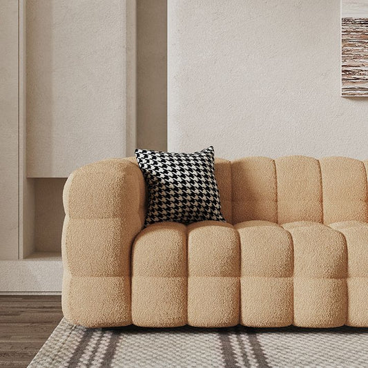 Skandinavisches Sofa Beige Wohnzimmertuxedo Arm Standard Tufted Sofe