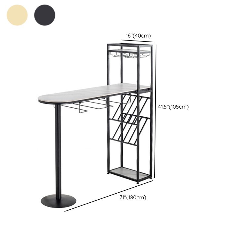 Mesa de Bar de piedra sinterizada, estante para vinos moderno, mesa de Bar para sala de estar