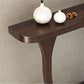 Solid Wood Half Moon Console Table 33.46" Tall 1-shelf Accent Table
