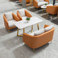 Glam Sintered Stone Dining Table Metal Dinette Table for Home Use Clearhalo 'Dining Tables & Seating' 'Dining Tables' 'dining_table' 'furn' 'furn_dining_table' 'Furniture' 'Kitchen & Dining Furniture' 1200x1200_5506f142-5a9d-4b29-9757-6ca7689c8b8d