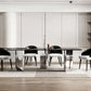Simplicity Style Rectangle Glass Dining Site Table with 3 Legs Clearhalo 'Dining Tables & Seating' 'Dining Tables' 'dining_table' 'furn' 'furn_dining_table' 'Furniture' 'Kitchen & Dining Furniture' 1200x1200_55071682-112e-4154-abc0-c0366171c9b4